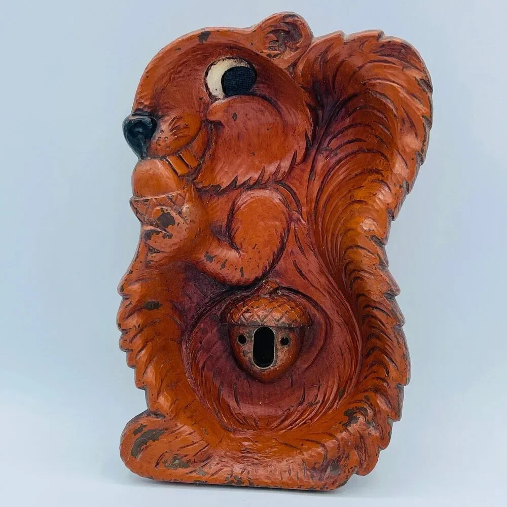 Vintage Anthropomorphic Cheeky Squirrel Shaped Nut Tray Bowl Mid Century Style